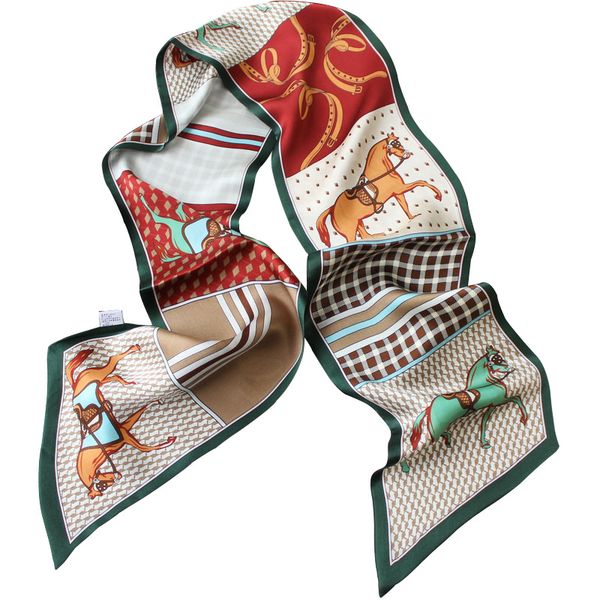 

лошадь для печати silk ribbon шарф шеи природные чистый шелк кожи защита аксессуар high grade lady шарфы повязка тюрбан kzscj56, Blue;gray