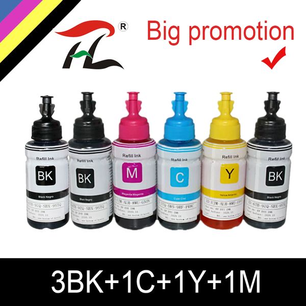 

ink refill kits htl 6pk 70ml dye compatible for l200 l210 l222 l100 l110 l120 l132 l550 l555 l300 l355 l362 printer