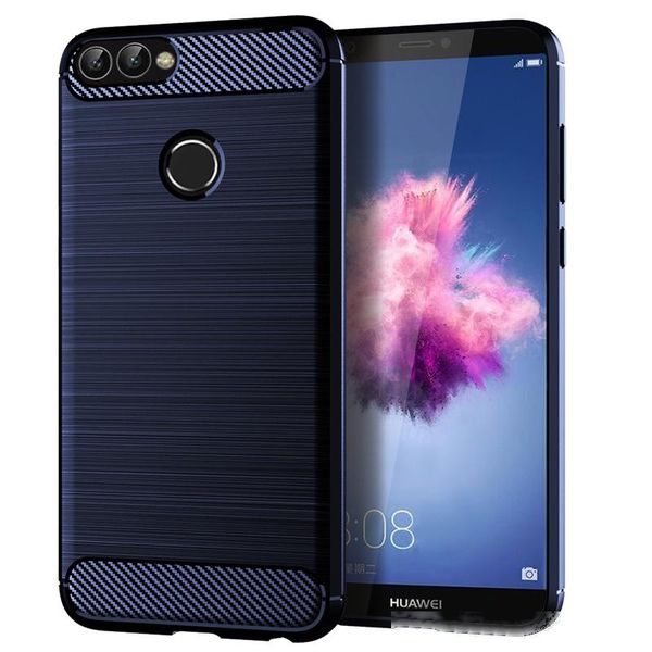 

for huawei y7s power phone case brushed carbon fiber texture soft tpu phone case protective back cover