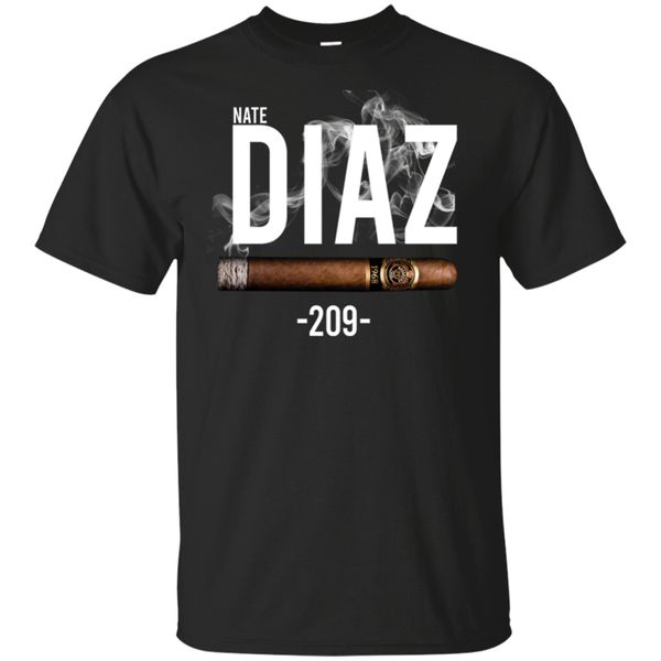 

nate diaz smoke 209 black navy t-shirt s-3xl humorous tee shirt