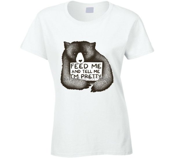 

feed me и tell me im довольно смешной медведь модной классической футболки