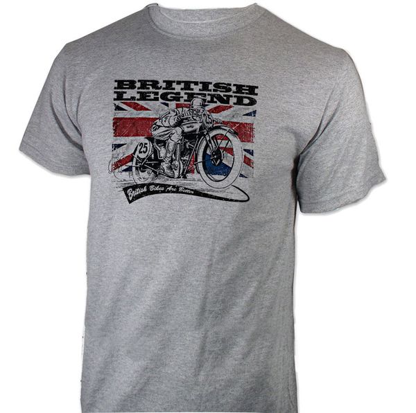

funny clothing casual short sleeve summer british legend cafe racer retro classic vintage biker t-shirt