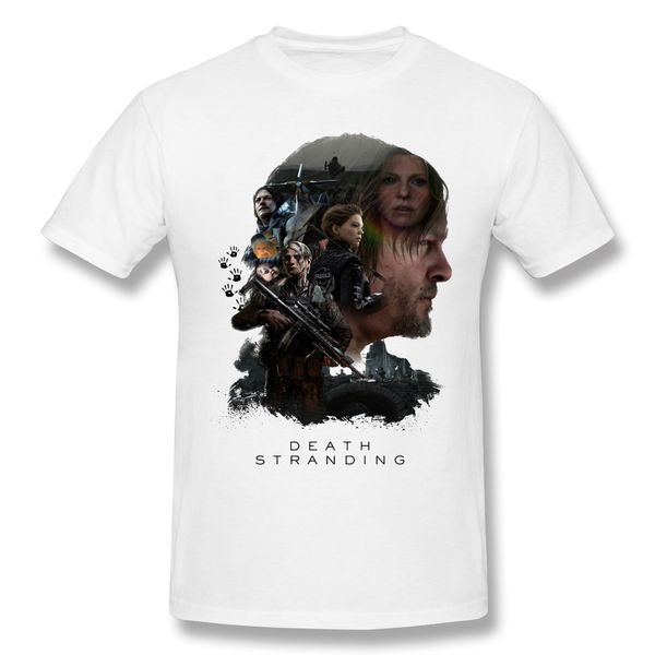 

death stranding kojima productions men t-shirts humorous cotton tees group keyart with title t shirts round collar clothing
