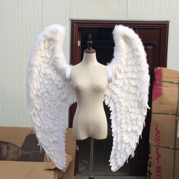 

creative white feather angel model walk show cos party wing shooting props murals wall decoration prop craft