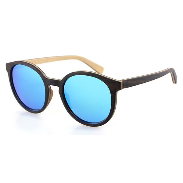 

dropshipping brand designer women's ladies polarized cat eye fishing black ebony laminated wooden shades sunglasses, White;black