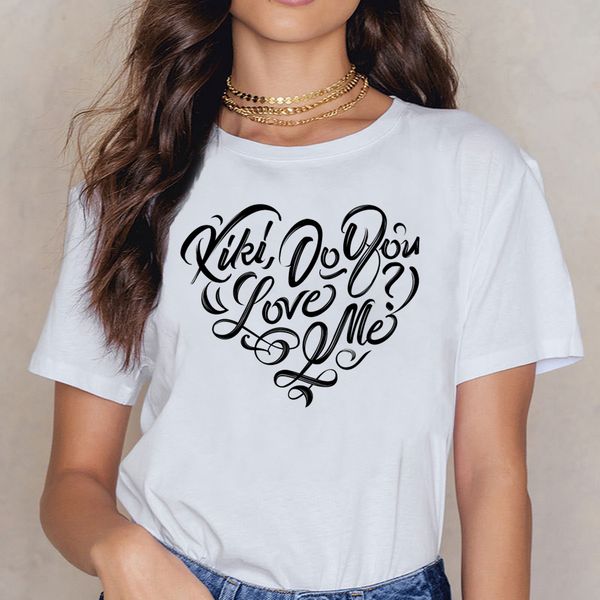 

топы t shirt женщины kiki do you love me материнство comic подпись на заказ женская рубашка