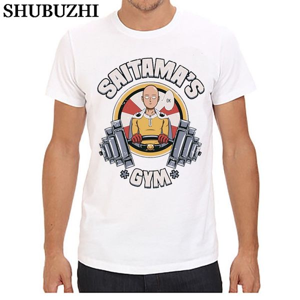 

casual printing tee saitama ok one punch man anime manga gymer workout funny joke men t shirt tee summer t-shirt
