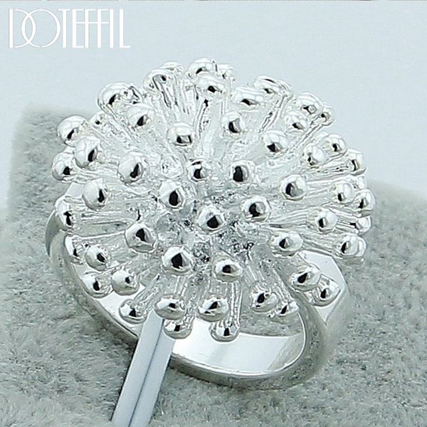 

doteffil 925 sterling silver firework coral ring woman fashion wedding engagement silver jewelry, Golden;silver