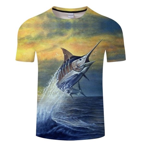 

modal fun fish print digital fishing asian 3d print shirts kawaii horror horror men clothing