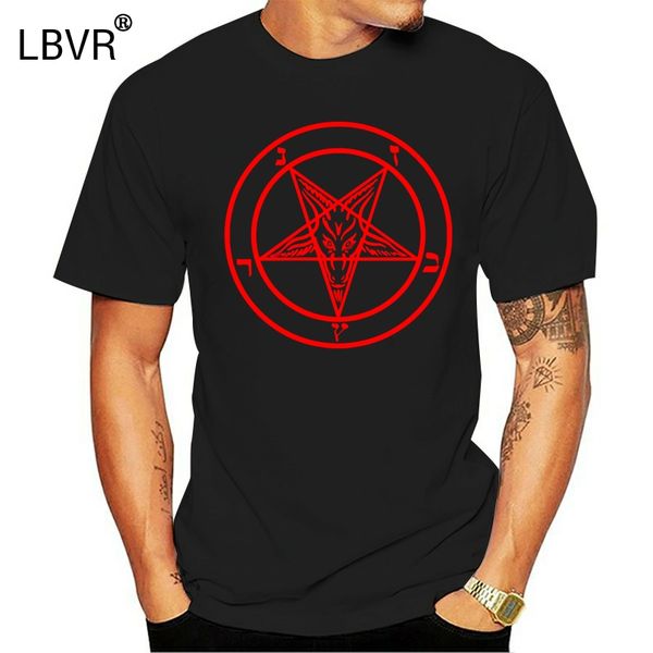 

2019 fashion men t shirt satan s cabra baphomet t camisa de los hombres estilo de verano de