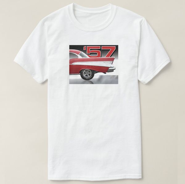 

2019 отпечатано мужчины тенниска хлопка с коротким рукавом 1957 chevy bel air t-shirt женщины тенниска