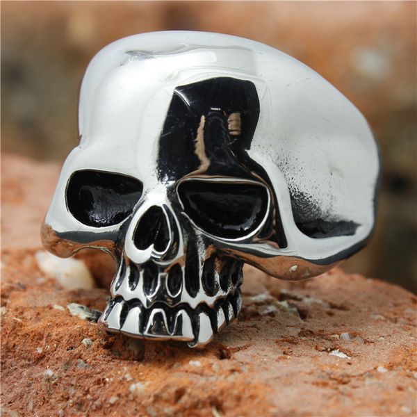 

cluster rings 316l stainless steel cool polishig skull ring., Golden;silver