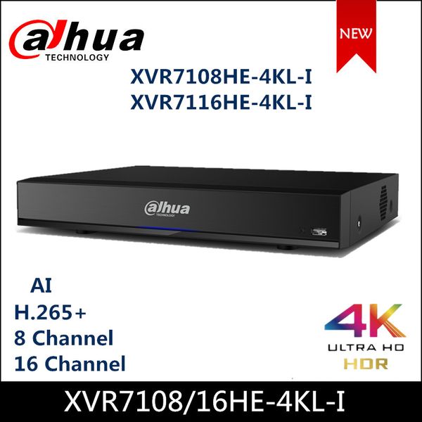 

dahua xvr 8/16 channel penta-brid 4k mini 1u digital video recorder supports ai xvr7108he-4kl-i xvr7116he-4kl-i, Black;white