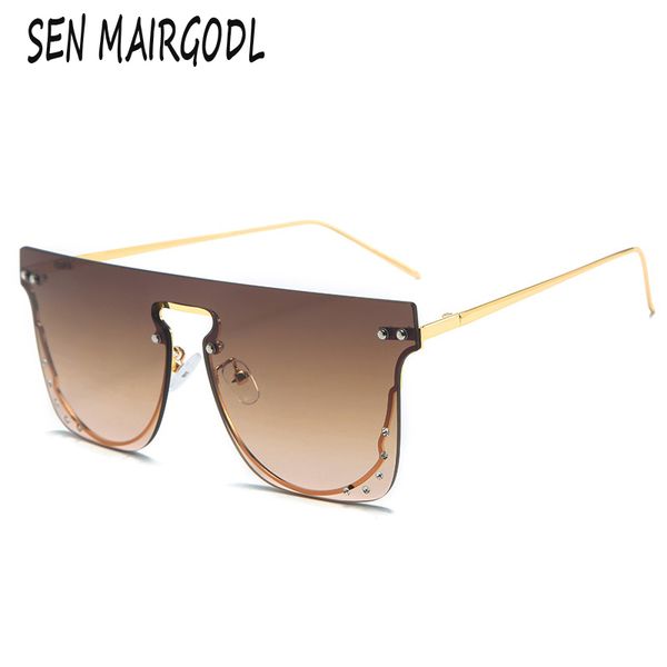 

vintage mirror brand sunglasses glasses glasses luxury siamese irregular men sun 2020 gradient rimless vasos design women for wepvo