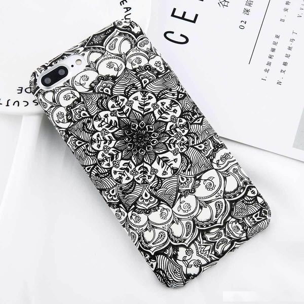 

flower case for iphone 7 plus mandala pattern phone cases slim matte pc back cover for iphone x 8 7 6 6s plus