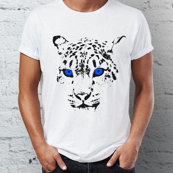 

men's t shirt majestic snow leopard nature tee