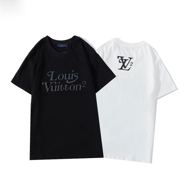 

2020 men's t-shirt reflective letter printing summer t-shirt hip-hop men and women short sleeve size m-xxxl, White;black