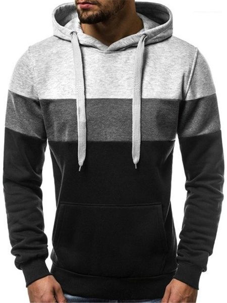 

mens designer hoodies casual hoodes spring sweatshirts fashion mens kangaroo pouch long sleeve hoodies wide stripe, Black