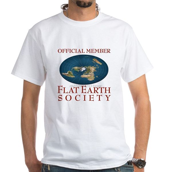 

flat earth society - white t-shirt - 100% cotton t-shirt white