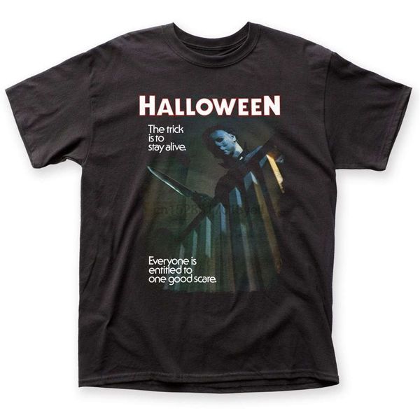 

2020 t shirts halloween one the trick is to stay alive one good scare t-shirt s m l xl 2xl 3xl novelty short sleeve te