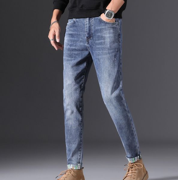 

2020 new casual jeans men plus size jeans for men f163, Blue