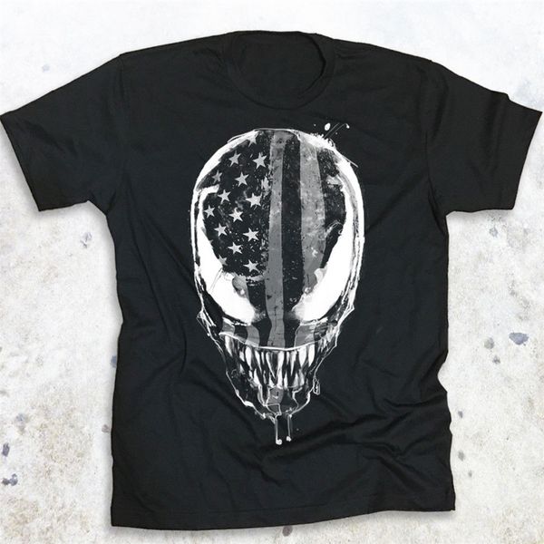 

venom mens graphic t-shirt american flag usa tee mens shirt carnage funny design tee shirt