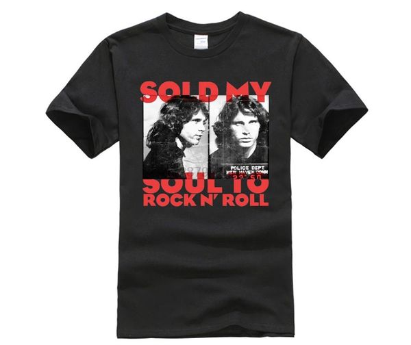 

2019 summer hot sale tee shirt jim morrison продал свою душу рок-н-ролл для взрослых white t-shirt хлопок футболку