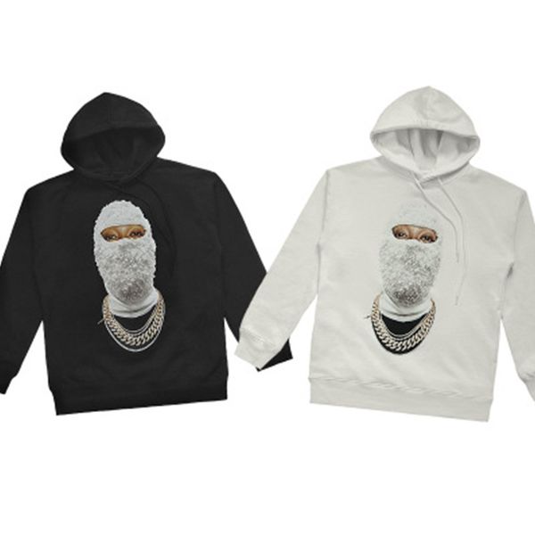 

ih nom uh nit printed mens casual designer hoodies hooded sweatshirts male female hip hop pullover fashion men's clothing size s-xl, Black