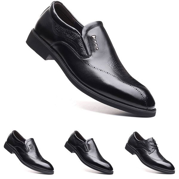 

2020 new arrivel 37-44 new men's leather men's shoes overshoes british casual shoes espadrilles, Black