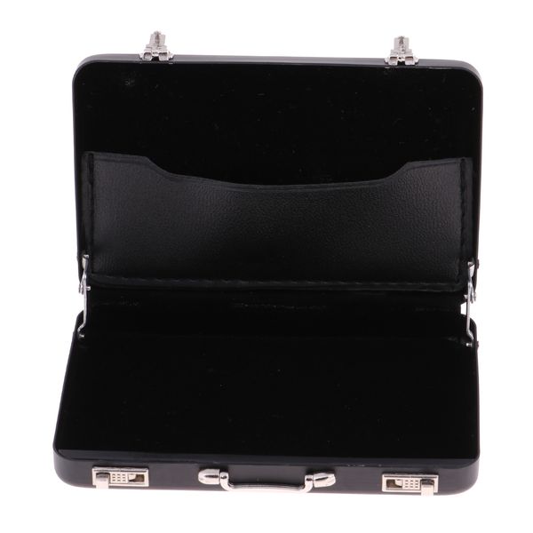 

1/12 dollhouse miniature travel metal code suitcase briefcase home decoration black