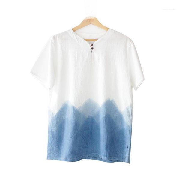 

v neck tees geometric print button split mens clothing mens spring and summer designer tshirt short sleeve, White;black