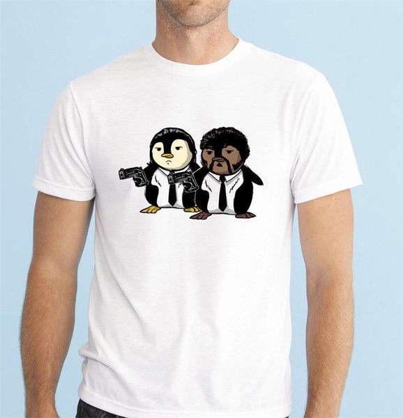 

pulp fiction inspired funny penguins t shirt tee great gift present idea cool gift personality tee shirt