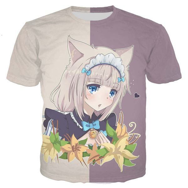 

new cool nekopara chocola vanilla 3d print shirts hentai comics comics men clothing