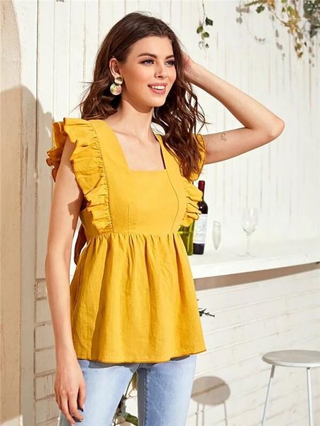 

лучшие женщины лук узелок тенниска backless площади шеи листья лотоса рукавов sexy tees famale лето, White