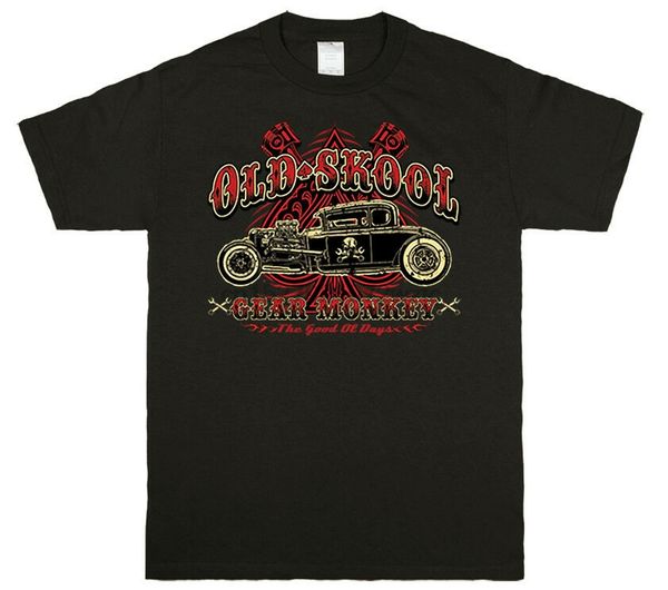 

old skool gear monkey rod graphic t-shirt tee