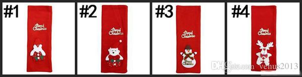 

new christmas tableware santa claus red colors ornaments xmas wine bottle covers bag dinner table decor for home party