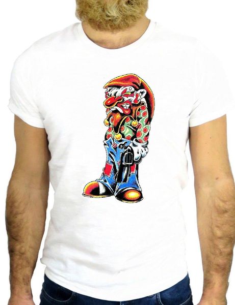 

2019 men's fashion hipster tees summer mens t shirt z1813 cartoon clown sad angry funny nice t shirt wholesale