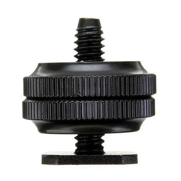 

p studio accessories mayitr pro 1/4 dual nuts tripod mount screw black to flash shoe adapter for camera studio accessory