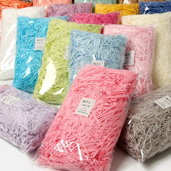 

100g diy christmas gift box filling material colorful shredded crinkle paper raffia candy boxes tissue party gift packaging filler decor