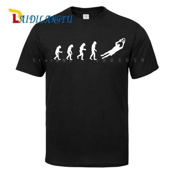 

men's evolution of man to soccer goalie team goal tender shirt men t-shirt short sleeve o-neck fashion t shirt
