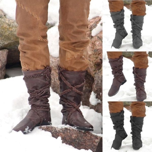 

2020 winter women tall boot out footwear style woven decorative ladies in the boots large size women's shoes thigh high boots, Black