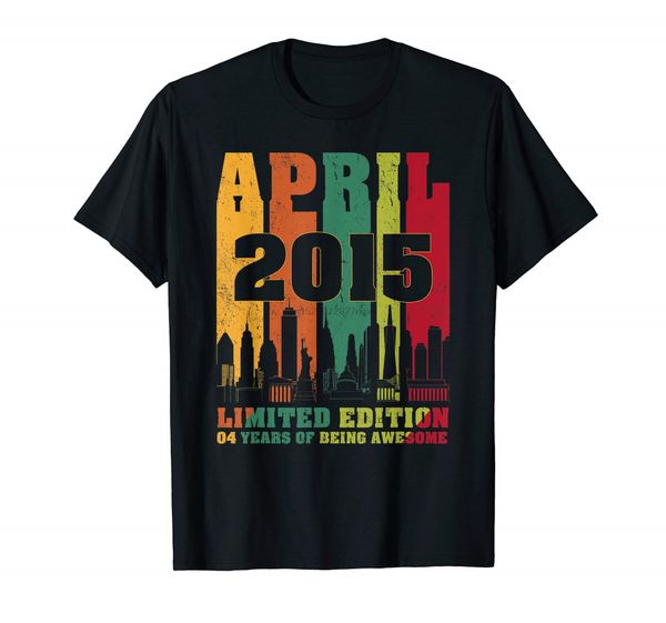 

april 2015 4th birthday shirts 4 years old t-shirt