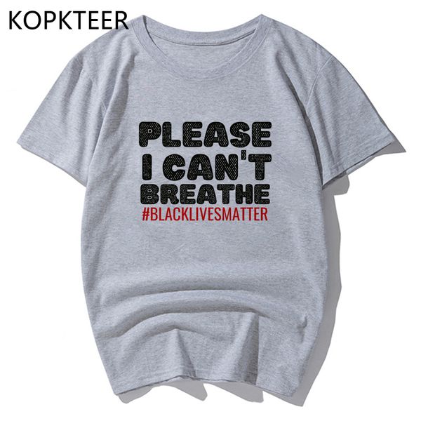 

new gray tee blm tshirt clothing please i can't breathe printed tshirt men black lives matter casual harajuku t-shirt male