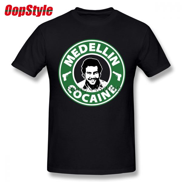 

pablo escobar coffee t-shirt for men dropshipping summer short sleeve cotton plus size custom team tee 4xl 5xl 6xl