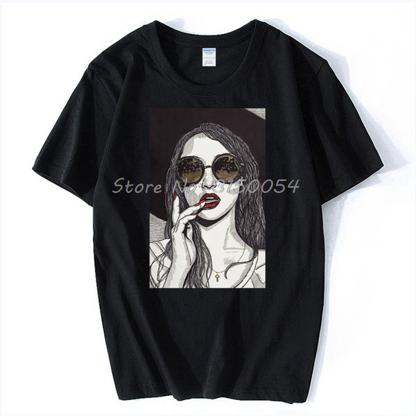 

розовое золото galsses тенниска pop art pen и чернила тысячелетнего солнцезащитные очки pinup red lips beauty girl tshirt смешной мужчины ts