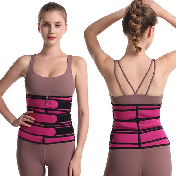 

waist trainer corset trimmer belt waist cincher body shaper slimming sports girdle trainer for women, Black;gray