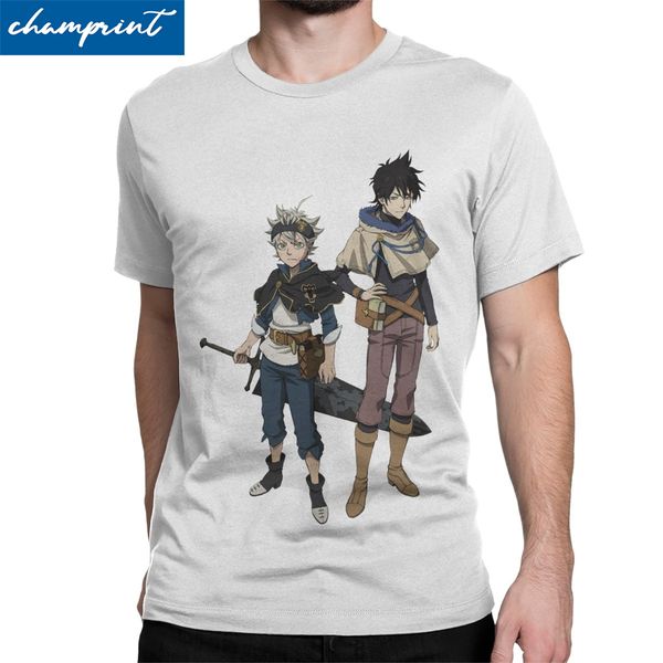 

black clover yuno asta anime design t shirt men's novelty t-shirts crew neck tee shirt short sleeve clothes new arrival