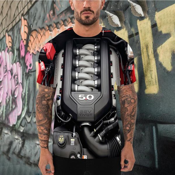 

engine loose summer 3d print shirts graphic hippie comics men clothing