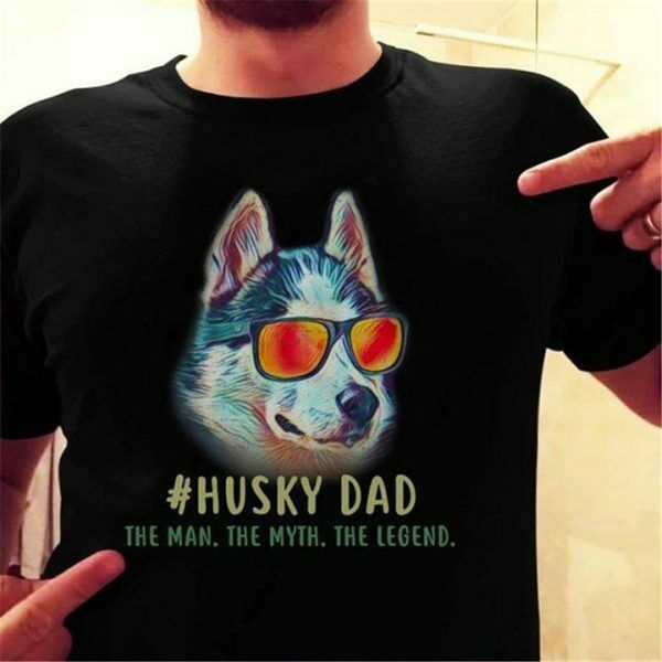 

husky dad the man the myth the legend men t-shirt cotton s-3xl large size tee shirt