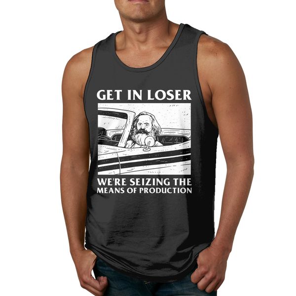 

karl marx communism socialism tank high-q round collar retro stylish cotton tank
